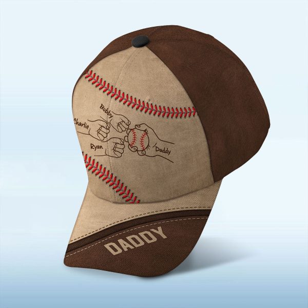 Baseball Dad Grandpa Fist Bump Personalized Classic Cap Fashion - Image 3