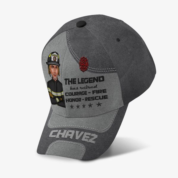The Legend Has Retired Firefighter Personalized Classic Cap Supply - Image 2