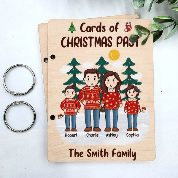 Comic Family Together Christmas Personalized Card Keeper, Card Holder, Card Book, Cards Keepsake Cheap - Image 3
