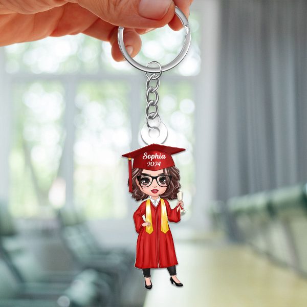 Class Of 2024 Senior Graduation Gift For  Daughter Personalized Acrylic Keychain For Sale - Image 3