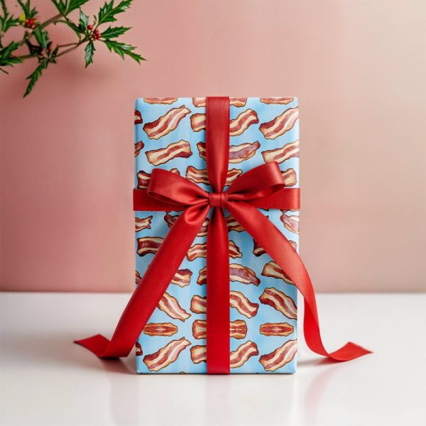 Bacon Sizzle Gift Wrapping Paper For Cheap - Image 4
