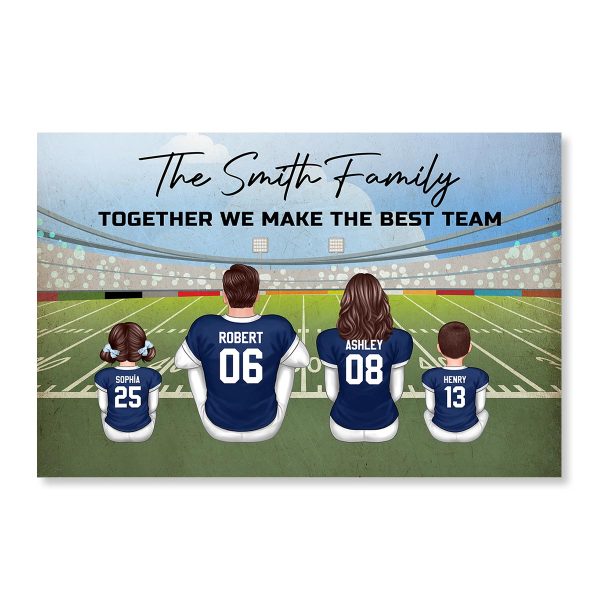 American Football Family Personalized Poster, Unique and Meaningful Family Gift For Your Loved Ones Hot on Sale - Image 2