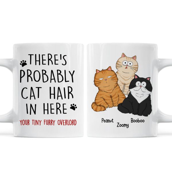 There s Probably Cat Hair In Here, Personalized Mug, Gift For Cat Mom, Cat Lover Fashion