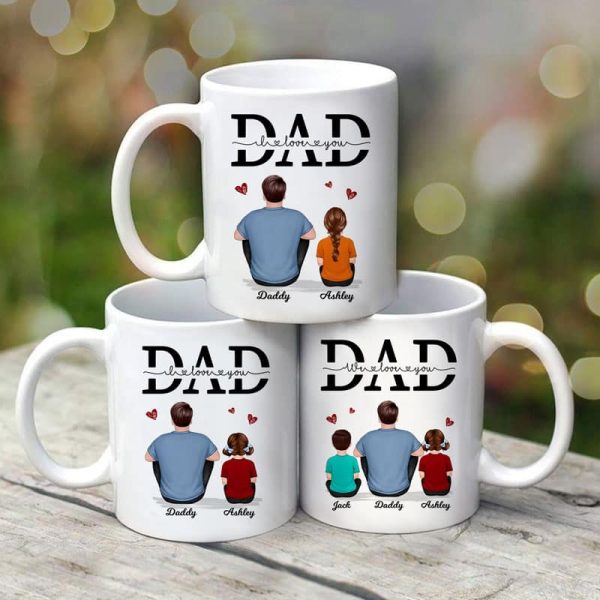 Dad We Love You Personalized Mug, Gift For Dad, Husband Sale - Image 3