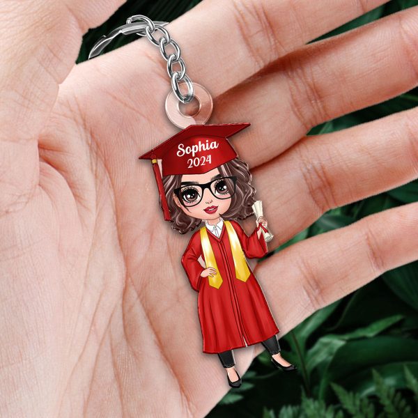 Class Of 2024 Senior Graduation Gift For  Daughter Personalized Acrylic Keychain For Sale - Image 5