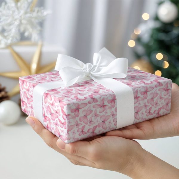 Pink Butterflies Gift Wrapping Paper Cheap - Image 5
