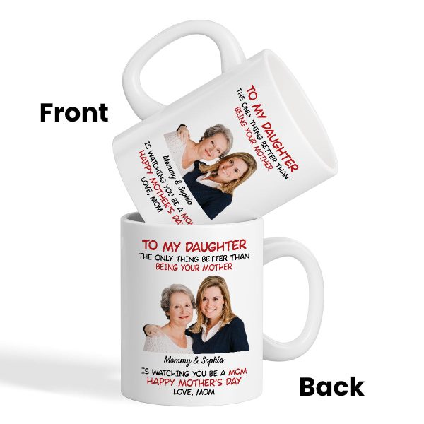 To My Daughter Photo Insert Happy Mother‘s Day Personalized Mug Online - Image 3
