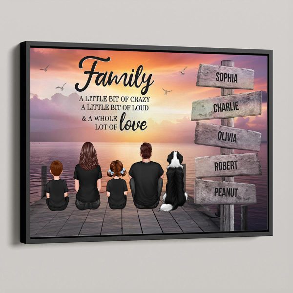 Retro Vintage Family A Little Whole Lot of Love Sign Posts Personalized Poster, Heartfelt 2025 Mother s Day Gift For Mom For Discount - Image 4