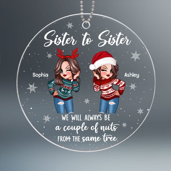 Couple Of Nuts Sisters Best Friend Gift Personalized Acrylic Ornament Online Hot Sale - Image 2