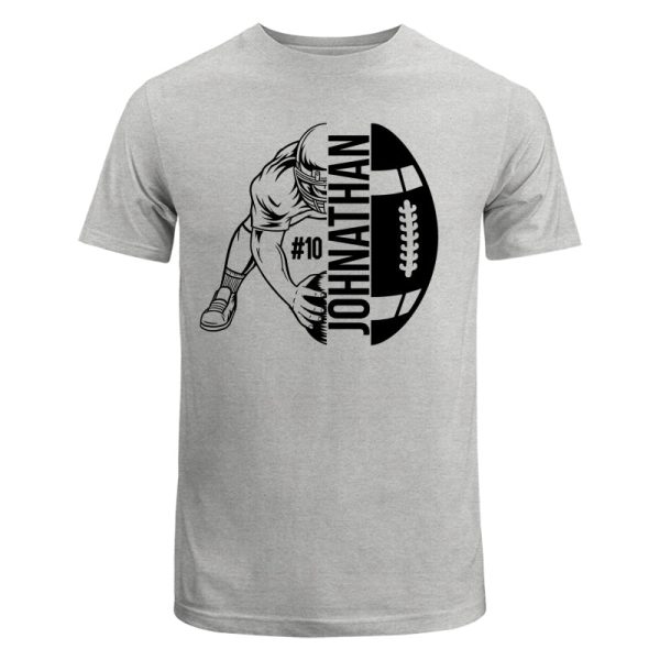 Football Player Holding Ball On The Ground Football Season Matching Personalized Shirt For Discount - Image 5