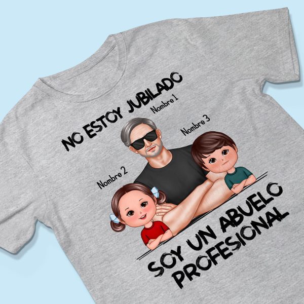 Retired Grandpa Spanish Abuelo Personalized Shirt Fashion - Image 3