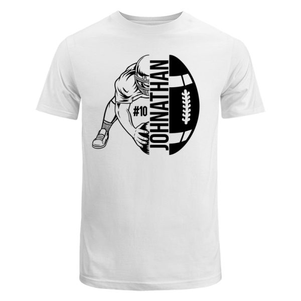 Football Player Holding Ball On The Ground Football Season Matching Personalized Shirt For Discount - Image 4