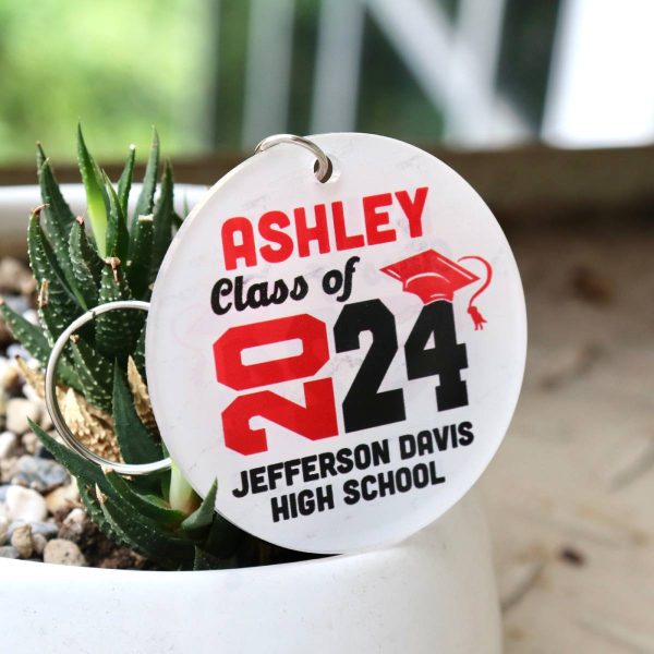 Senior Class Of 2024 Graduation Gift Personalized Acrylic Keychain For Discount - Image 3