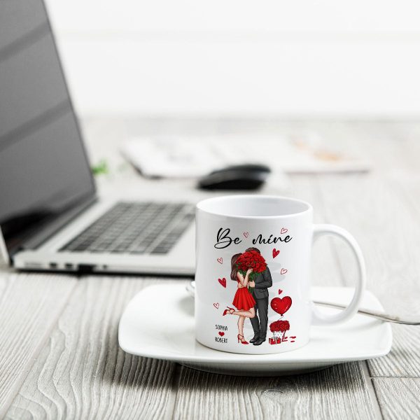 Be Mine Elegant Couple Personalized Mug Online - Image 4