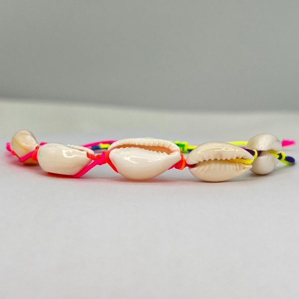Rainbow Rope Seashell Beaded Adjustable Anklet, for Her Online Sale