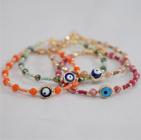 Lux Crystal Evil Eye Bracelet: Four Elegant Colors For Cheap