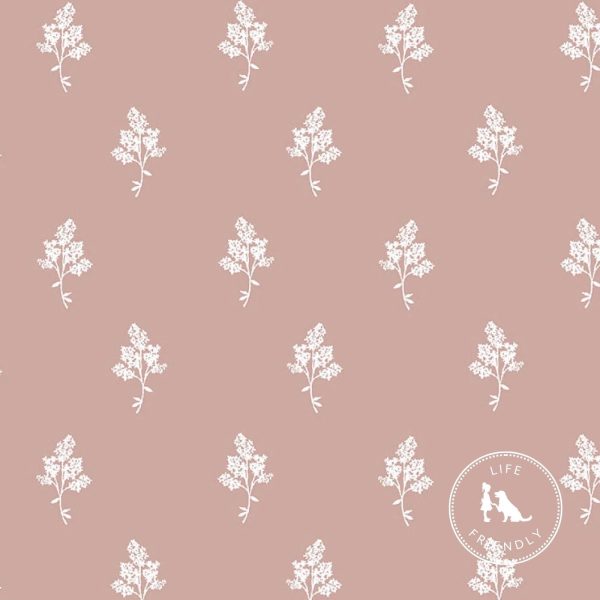 Hannah Floral Fabric in Dusty Pink Supply