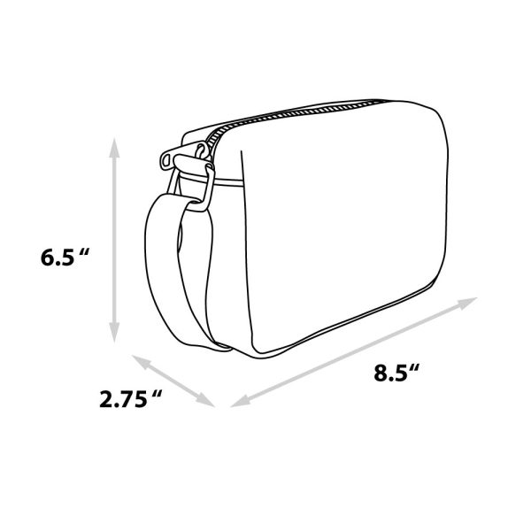 Horizontal Crossbody Wallet - Bambi and Thumper Outline Poses Stacked Green Blue For Cheap - Image 4
